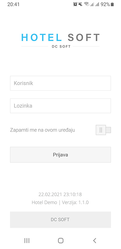 Login ekran
